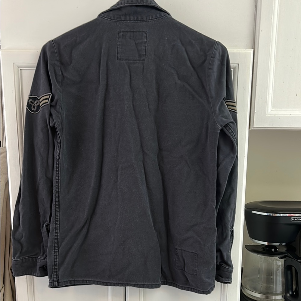 TNA Black/charcoal Lightweight Shirt Jacket - Picture 3 of 5